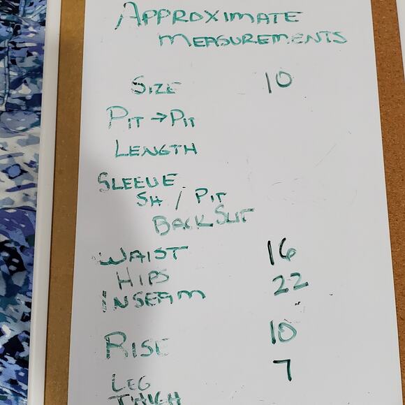 Nine West Jeans Chrystie Capri Multi Blue Hi Rise Size 10 Average - Picture 9 of 9